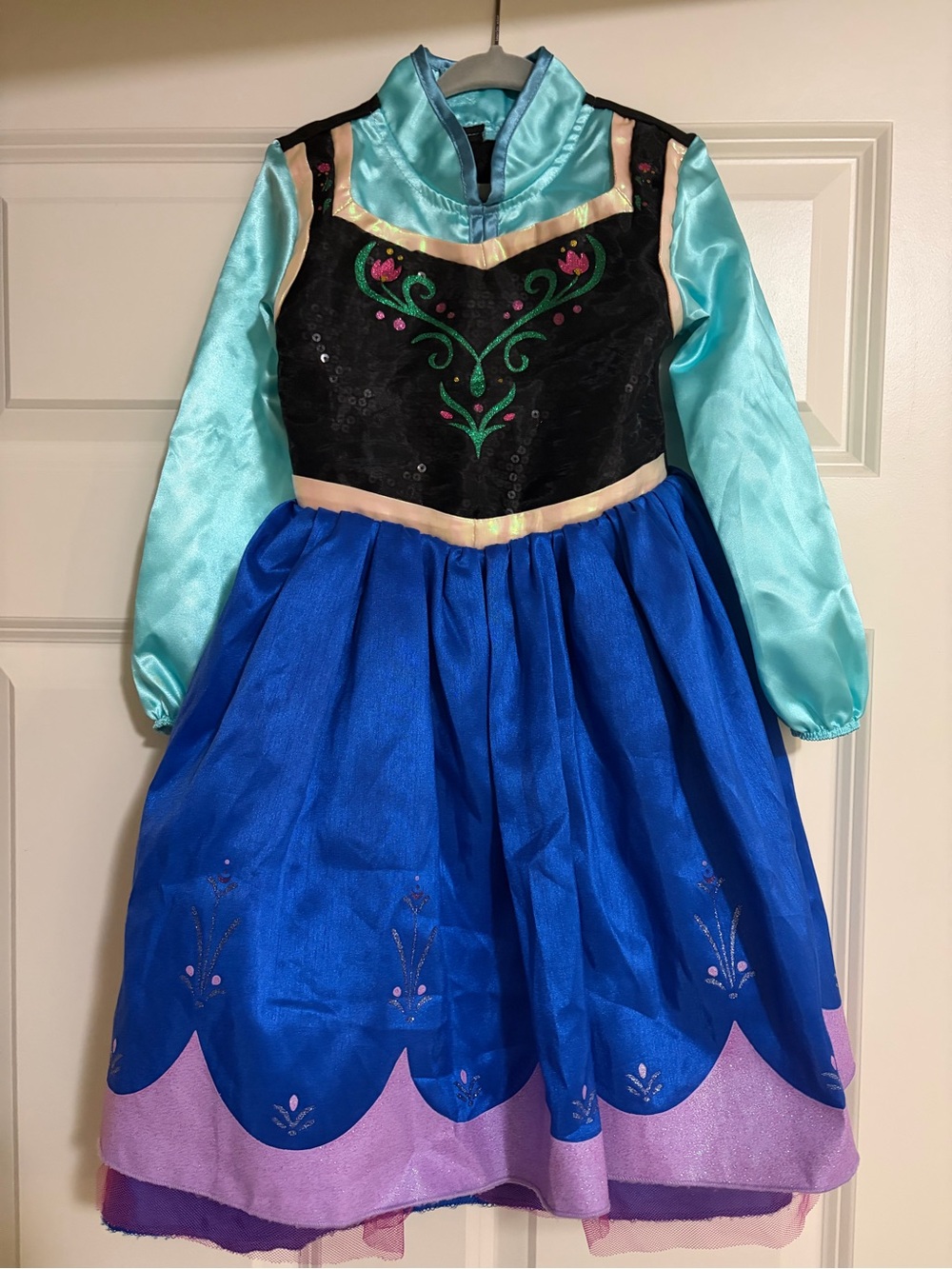 Disney Frozen Anna Costume Dress & Cape Girls Size 3T - Picture 3 of 7